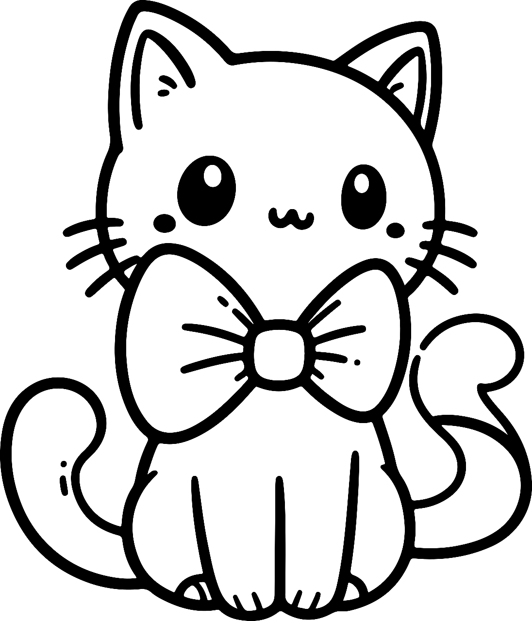 Kitten met strik