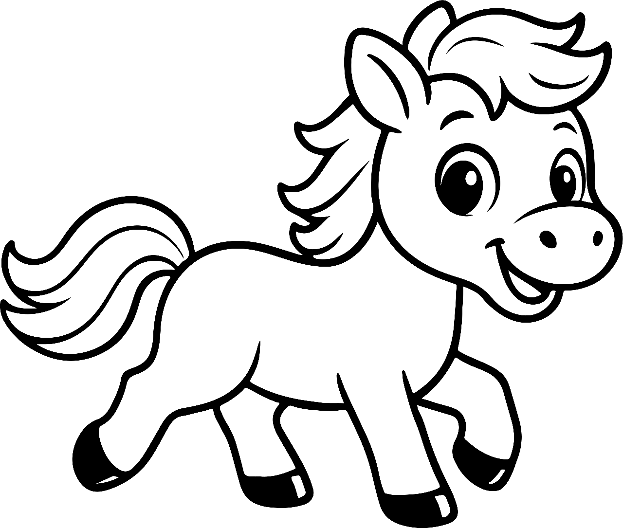 Rennende pony